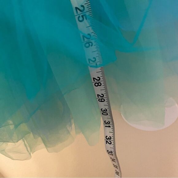 Costume Gallery Dance ballet tutu teal aqua blue velvet rhinestone mesh -MC - Picture 7 of 11